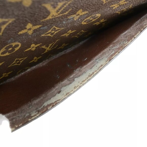 LOUIS VUITTON LV Pochette Homme Clutch Bag Monogram Leather Brown M51795 60ED261 - Picture 10 of 16